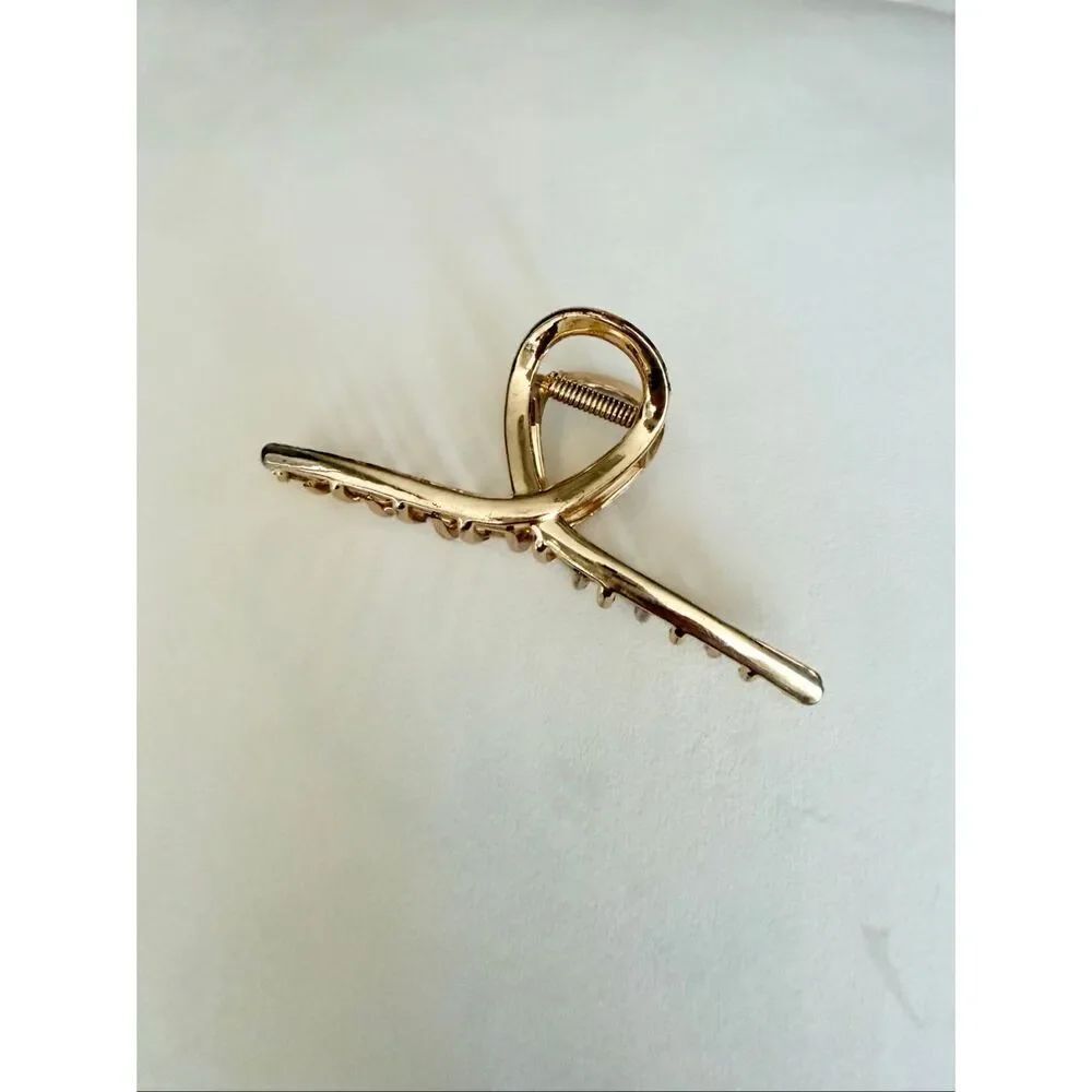 Gold Metal Hair Claw Clip Minimalist French Twist Hair Clip